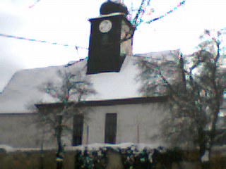 Im winterlichen Schmuck zeigt sich hier die Kirche in Burgwitz.