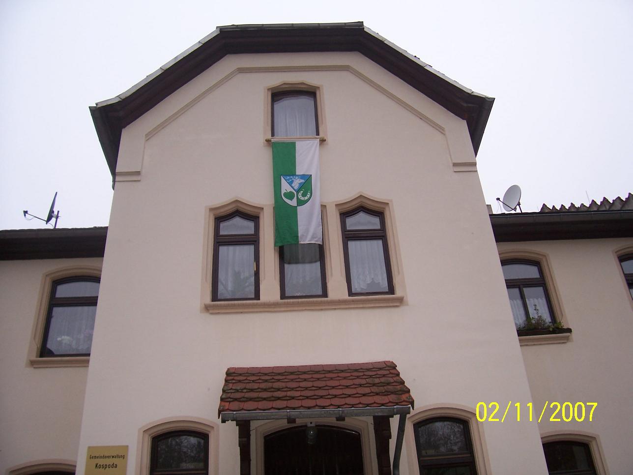 Gebäude der Gemeindeverwaltung in Kospoda im November 2007